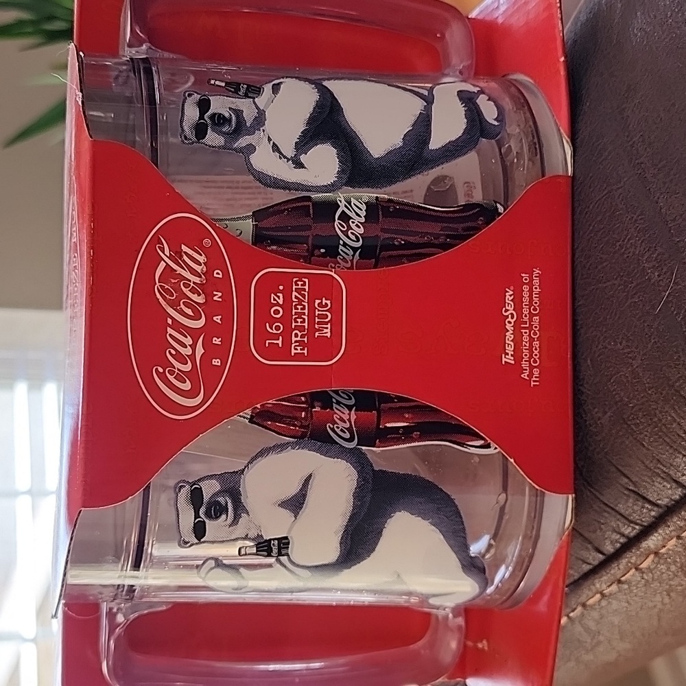Coca cola freezer mug set